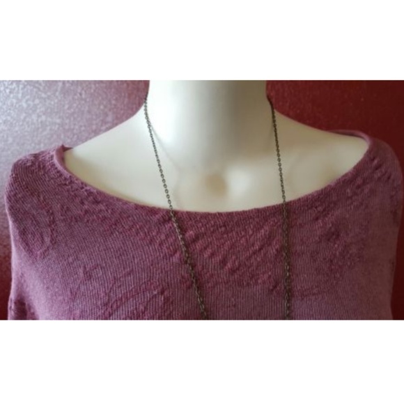 New Soft Surroundings Rose Burnout Dijon Velvety Floral Tunic Top S - Picture 3 of 7